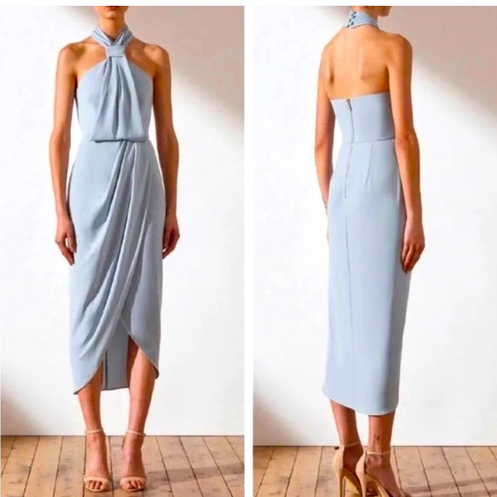 Shona Joy Blue Haltered Dress